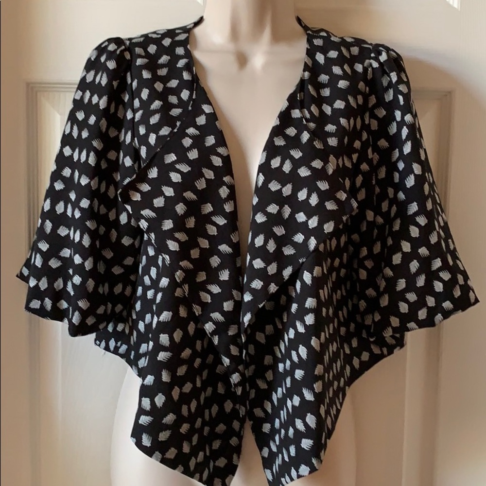 Freebird Leaf Print Cropped Jacket Small